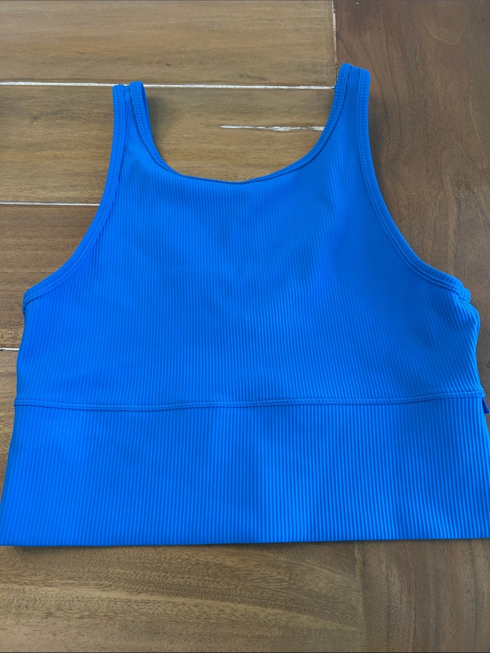 Bright Blue Lululemon Ribbed Tank Crop Top